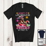 MacnyStore - Boring Without Me, Lovely Summer Vacation Sloth Sunglasses, Matching Sloth Animal Lover T-Shirt