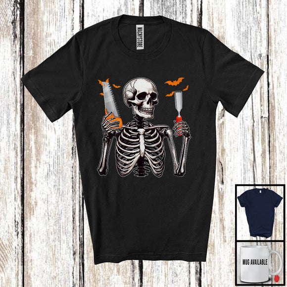 MacnyStore - Carpenter Skeleton, Scary Halloween Costume Skeleton Skull Lover, Proud Careers Group T-Shirt