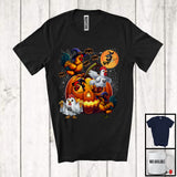 MacnyStore - Chicken Boo Inside Pumpkin, Adorable Halloween Costume Ghost Chicken Lover, Carved Pumpkins T-Shirt
