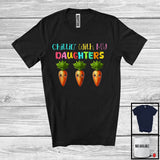 MacnyStore - Chillin' With My Daughters; Colorful Three Carrot Vegetables Vegan Fruit; Family Group T-Shirt