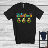 MacnyStore - Chillin' With My Granddaughters; Colorful Three Avocado Vegetables Vegan Fruit; Family Group T-Shirt