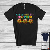 MacnyStore - Chillin' With My Grandkids; Colorful Three Hamburger Food Lover; Matching Family Group T-Shirt