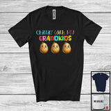 MacnyStore - Chillin' With My Grandkids; Colorful Three Potato Vegetables Vegan Fruit; Family Group T-Shirt
