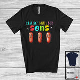 MacnyStore - Chillin' With My Sons; Colorful Three Sausage Food Lover; Matching Family Group T-Shirt
