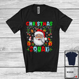 MacnyStore - Christmas Squad; Adorable X-mas Lights Santa Face; Snowing Family Pajama Party Group T-Shirt