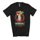 MacnyStore - Corgi Drinking Team, Cheerful Mother's Day Flowers Circle Corgi Lover, Matching Drunker Group T-Shirt