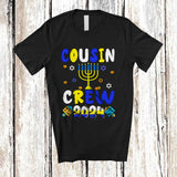 MacnyStore - Cousin Crew 2024; Wonderful Hanukkah Dreidel Menorah Lover; Chanukah Family Group T-Shirt