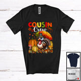 MacnyStore - Cousin Crew Turkey; Adorable Thanksgiving Turkey Pumpkins Autumn; Cousin Family Group T-Shirt