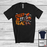 MacnyStore - Creep It Real; Spooky Halloween Costume Skeleton Skateboarding Lover; Family Group T-Shirt