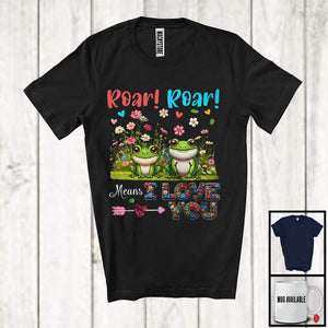 MacnyStore - Croak Croak Means I Love You, Adorable Frogs Flowers Animal, Matching Farmer Lover T-Shirt