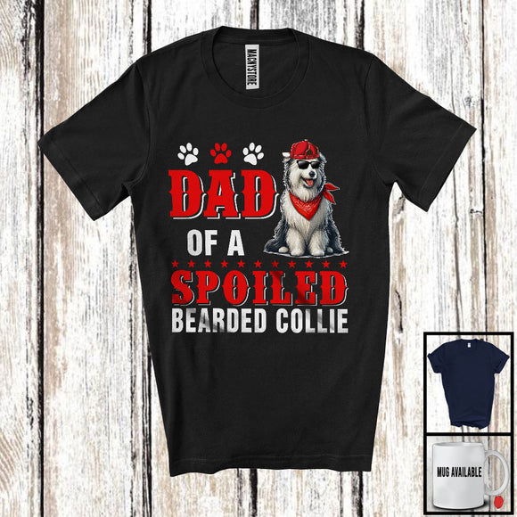 MacnyStore - Dad Of A Spoiled Bearded Collie, Awesome Father's Day Puppy Sunglasses, Family T-Shirt