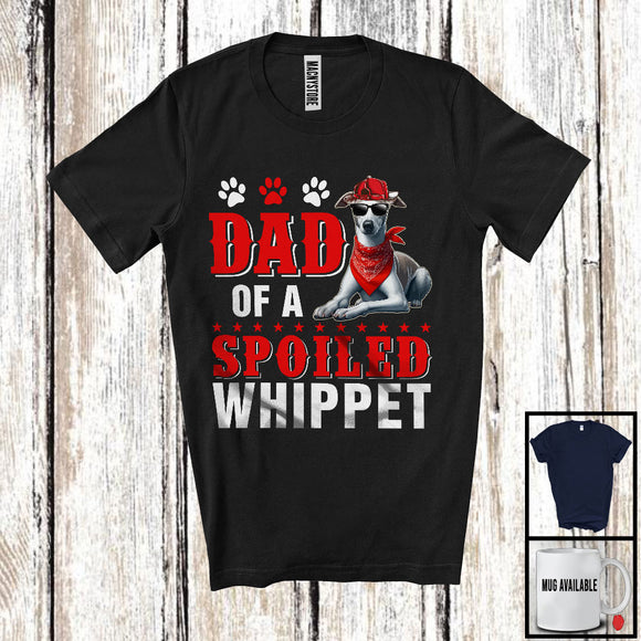 MacnyStore - Dad Of A Spoiled Whippet, Awesome Father's Day Puppy Sunglasses, Matching Family Group T-Shirt