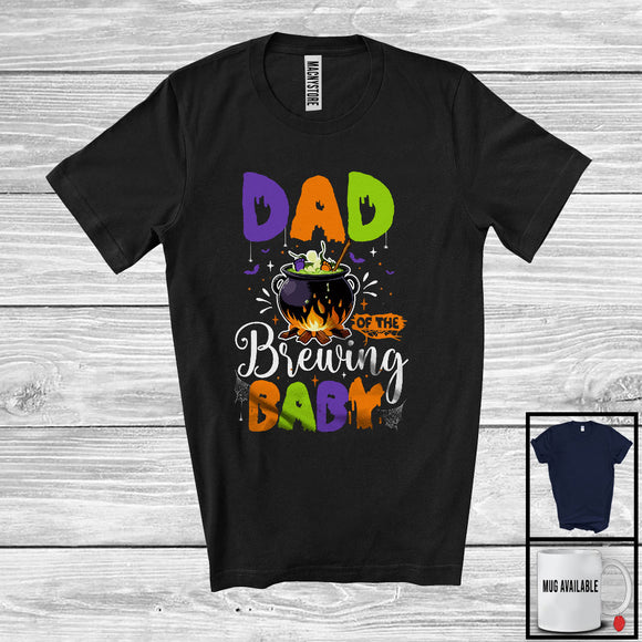 MacnyStore - Dad Of The Brewing Baby, Humorous Pregnancy Announcement Halloween Witch, Family T-Shirt