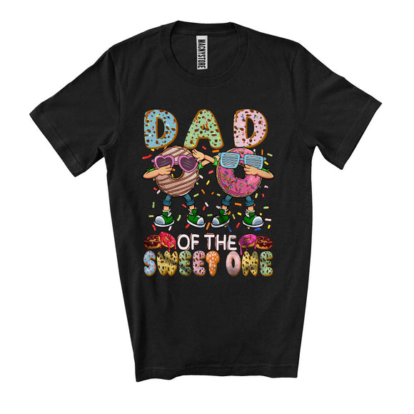 MacnyStore - Dad Of The Sweet One, Cheerful Father's Day Dabbing Donut Sunglasses, Family Group T-Shirt