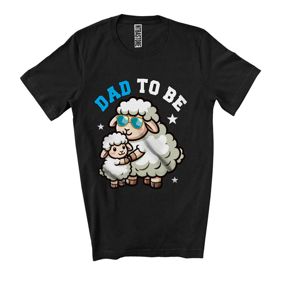 MacnyStore - Dad To Be, Lovely Father's Day Sheep New Dad, Pregnancy Announcement Animal Lover Family T-Shirt