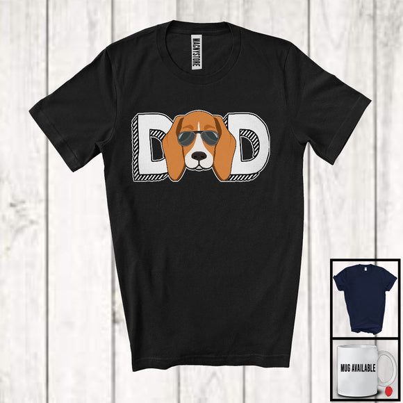 MacnyStore - Dad, Adorable Father's Day Beagle Owner Lover Sunglasses, Daddy Family Group T-Shirt
