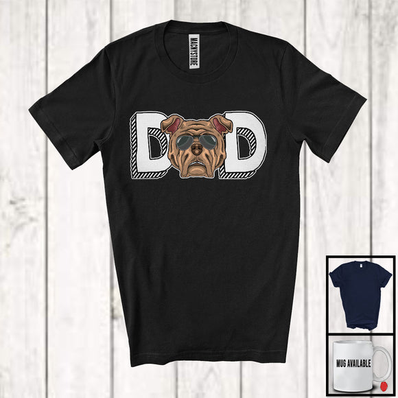 MacnyStore - Dad, Adorable Father's Day Pit Bull Owner Lover Sunglasses, Daddy Family Group T-Shirt