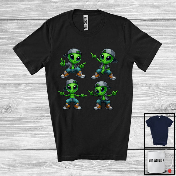 MacnyStore - Dancing Aliens Dance Challenge; Cheerful Halloween Costume UFO Aliens; Boys Girls Family T-Shirt