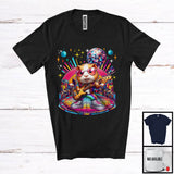MacnyStore - Disco Guinea Pig Playing Guitar; Cheerful Guitarist Guinea Pig Music Lover; Matching Wild Animal T-Shirt