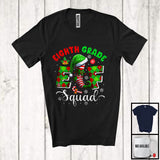 MacnyStore - Eighth Grade Elf Squad; Awesome Christmas Snowing Teacher Students; X-mas Family Group T-Shirt