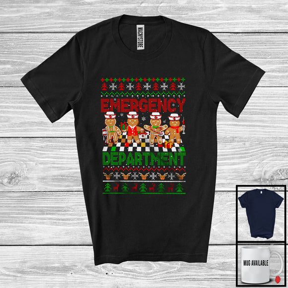 MacnyStore - Emergency Department; Wonderful Christmas Sweater Four Gingerbreads; Emergency Room Nurse T-Shirt