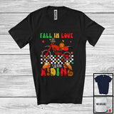 MacnyStore - Fall In Love With Riding; Wonderful Thanksgiving Pumpkin On Dirt Bike Driver; Family Group T-Shirt