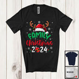 MacnyStore - Family Christmas 2024; Awesome X-mas Santa Reindeer; Snowing Matching Family Group T-Shirt