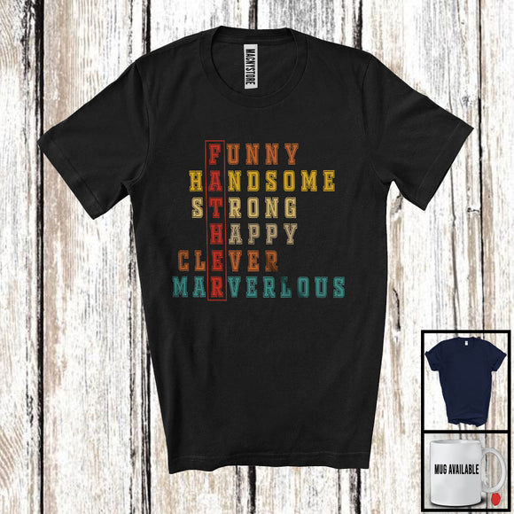 MacnyStore - Father Definition Funny Handsome, Happy Father's Day Vintage, Matching Dad Family Group T-Shirt