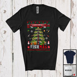 MacnyStore - Fishmas Not Christmas; Humorous Sweater Santa Bass Fish X-mas Tree; Fishing Group T-Shirt