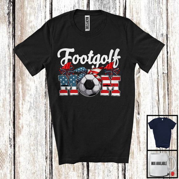 MacnyStore - Footgolf Mom, Amazing Mother's Day 4th Of July American Flag Headband, Sport Player Patriotic T-Shirt