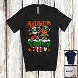 MacnyStore - Gingerbread Eating Crew; Amazing Christmas Family Santa Elf Gingerbread; Plaid Baking Baker T-Shirt