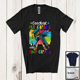 MacnyStore - Goodbye 1st Grade Hello 2nd Grade, Colorful Graduation Dabbing Girl, Student Graduate Group T-Shirt