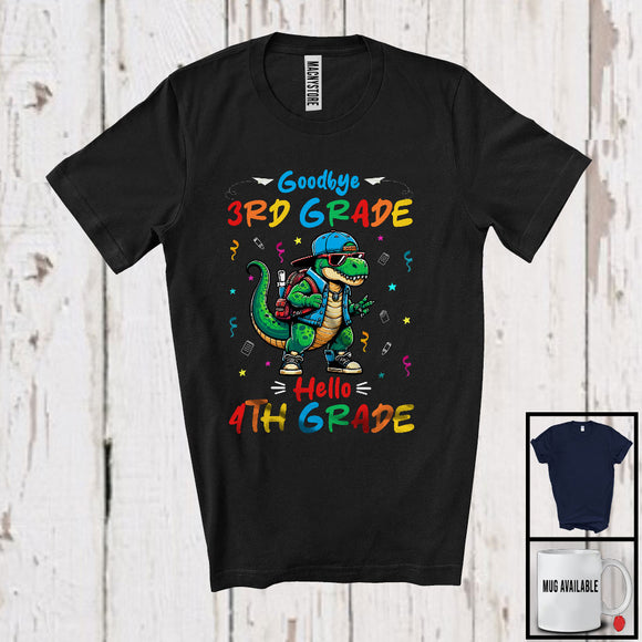 MacnyStore - Goodbye 3rd Grade Hello 4th Grade, Amazing Graduation T-Rex Lover, Students Group Dinosaur T-Shirt