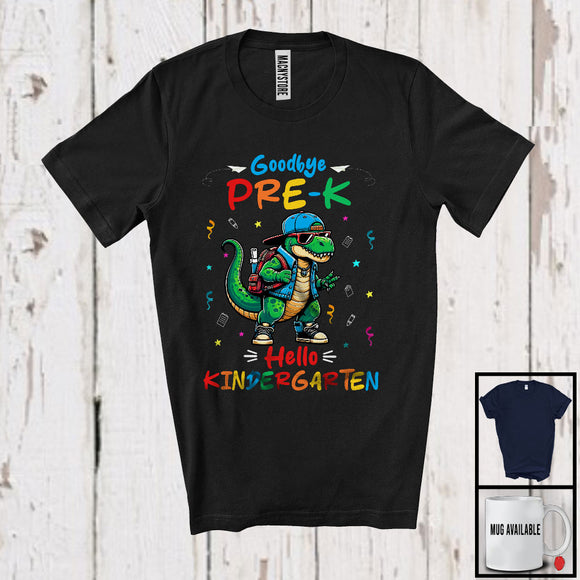 MacnyStore - Goodbye Pre-K Hello Kindergarten Grade, Amazing Graduation T-Rex Lover, Students Group Dinosaur T-Shirt