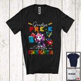 MacnyStore - Goodbye Pre-K Hello Kindergarten, Adorable First Last Day Of School Unicorn, Summer Graduate T-Shirt