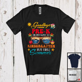 MacnyStore - Goodbye Pre-K On My Way To Kindergarten, Joyful First Summer Vacation Sunglasses, Student T-Shirt
