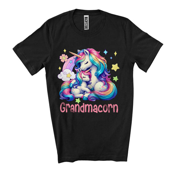 MacnyStore - Grandmacorn, Adorable Mother's Day Nana And Baby Cute Unicorn Lover, Matching Family Group T-Shirt