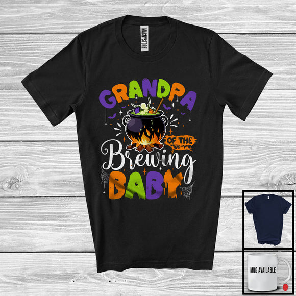 MacnyStore - Grandpa Of The Brewing Baby, Humorous Pregnancy Announcement Halloween Witch, Family T-Shirt