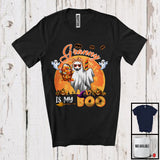 MacnyStore - Granny Is My Boo, Lovely Halloween Ghost Sunglasses Bow Tie, Moon Matching Family Group T-Shirt
