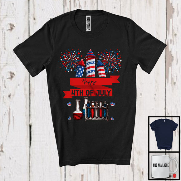 MacnyStore - Happy 4th Of July, Wonderful Independence Day Firecracker, Fireworks, Chemistry Student Teacher T-Shirt