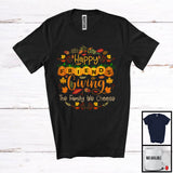 MacnyStore - Happy Friendsgiving The Family We Choose; Adorable Thanksgiving Autumn Leaves Pumpkins T-Shirt