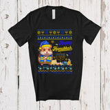 MacnyStore - Happy Hanukkah; Adorable Chanukah Hamster With Menorah Lover; Sweater Family Group T-Shirt