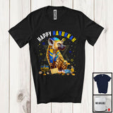 MacnyStore - Happy Hanukkah; Lovely Chanukah Hyena Wearing Kippah; Wild Animal Lover Menorah Family T-Shirt