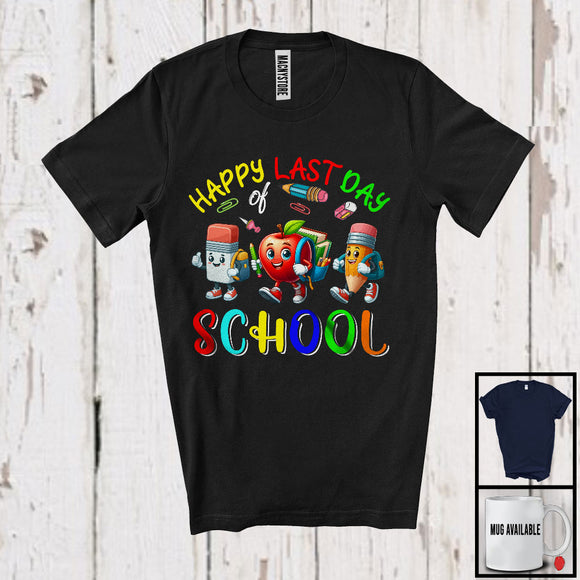 MacnyStore - Happy Last Day Of School, Lovely School Things Lover End Of School Year, Student Teacher T-Shirt