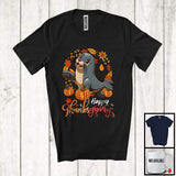 MacnyStore - Happy Thanksgiving; Lovely Autumn Fall Leaves Circle Sea Lion Pumpkin; Sea Animal Lover T-Shirt