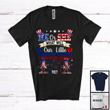 MacnyStore - He Or She What Will Our Little Firecracker Be, Amazing 4th Of July Gender Reveal, US Flag Family T-Shirt
