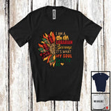 MacnyStore - I Am A Librarian Because My Soul Says To Be, Lovely Leopard Plaid Sunglasses, Flowers Group T-Shirt