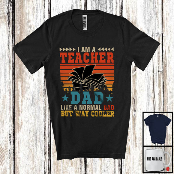 MacnyStore - I Am A Teacher Dad Definition Cooler, Wonderful Father's Day Vintage Retro, Proud Careers T-Shirt