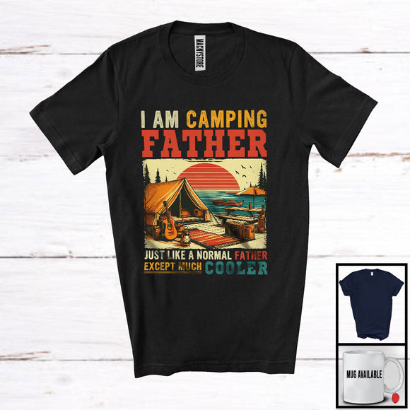 MacnyStore - I Am Camping Father Definition Much Cooler, Happy Father's Day Vintage, Camping Family T-Shirt