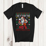 MacnyStore - I Do It For The Ho's; Wonderful Christmas Santa Drinking Wine Drunker; Sweater African T-Shirt